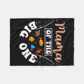 Mama Of The Big One Fishing Birthday Party Bday Ce Fleece Deken (Voorkant (Horizontaal))