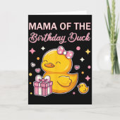 Mama Of The Birthday Duck Christmas Anime Party Ou Kaart (Voorkant)