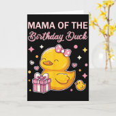 Mama Of The Birthday Duck Christmas Anime Party Ou Kaart (Gele Bloem)