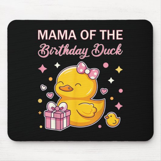 Mama Of The Birthday Duck Christmas Anime Party Ou Muismat (Voorkant)