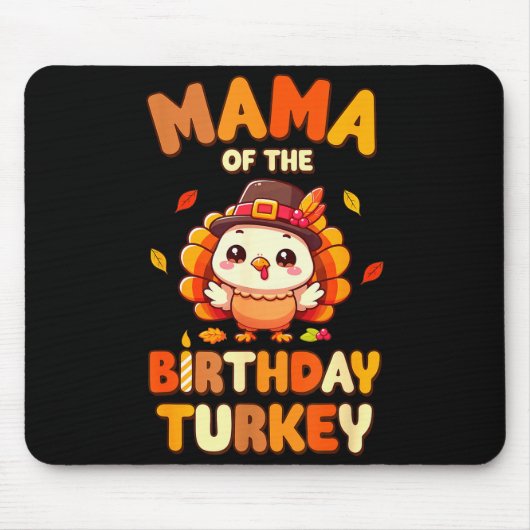 Mama Of The Birthday Turkey Family 1st Birthday Bo Muismat (Voorkant)