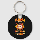 Mama Of The Birthday Turkey Family 1st Birthday Bo Sleutelhanger (Voorkant)