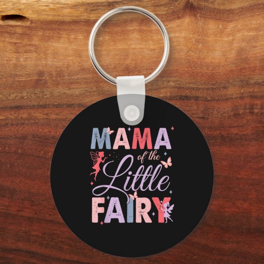Mama Of The Little Fairy Birthday Girl Family Matc Sleutelhanger (Voorkant)