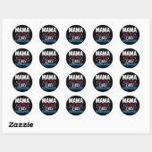 Mama Of The Little Firecracker 4th of July Ronde Sticker (Vel)