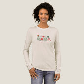 Mama of the Season Christmas Trees Long Sleeve T-S Tri-Blend Shirt (Voorkant)