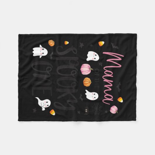 Mama Of The Soky One Girl 1st Birthday Nk Hallowee Fleece Deken (Voorkant (Horizontaal))