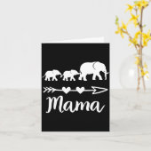Mama olifant 2 baby's kinderen moeder van twee sch kaart (Gele Bloem)