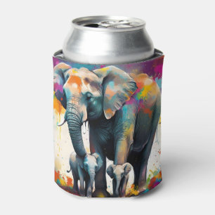 Mama Olifant En Baby Olifanten Kleurensplash, Blikjeskoeler