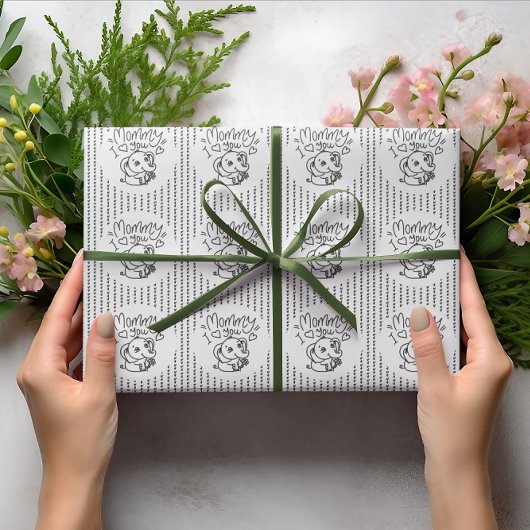 Mama olifant mama en ik Moederdag Cadeaupapier