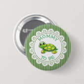 Mama om Baby shower Button Turtle thema (Voorkant /achterkant)