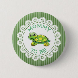 Mama om Baby shower Button Turtle thema