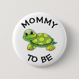 Mama om Baby shower Button Turtle thema
