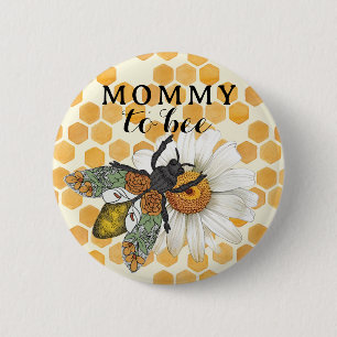 Mama om Baby shower Party Favor Ronde Button 5,7 Cm