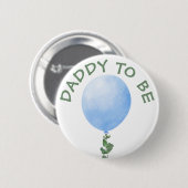 Mama om Blue Balloon Baby shower Button te zijn (Voorkant /achterkant)