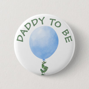 Mama om Blue Balloon Baby shower Button te zijn