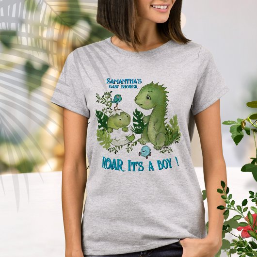 Mama om brullend te zijn, het is een jongen! Dino- T-shirt