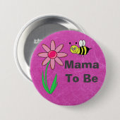  mama om de Button van Maroon Baby shower te worde (Voorkant /achterkant)