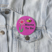  mama om de Button van Maroon Baby shower te worde (In situ)