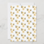 Mama om Geel Bijen en Zonnebloem Baby shower Kaart (Achterkant)