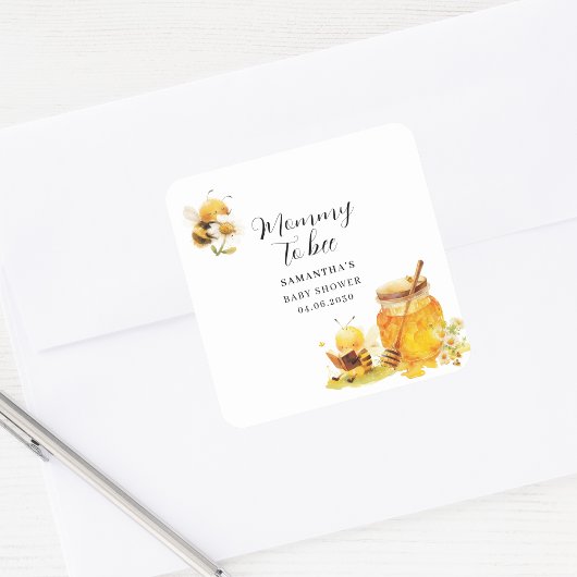 Mama om Genderneutraal Baby shower te zijn Vierkante Sticker