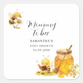 Mama om Genderneutraal Baby shower te zijn Vierkante Sticker (Voorkant)