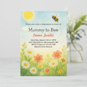 Mama om genderneutraal bloemenBaby shower te zijn Kaart (Staand voorkant)