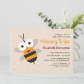 Mama om Honey Bumble Bee Baby shower Honingraat Kaart (Staand voorkant)
