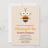 Mama om Honey Bumble Bee Baby shower Honingraat Kaart (Voorkant)