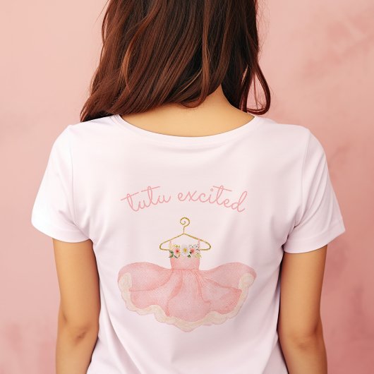 Mama om roze & gouden Tutu Ballerina Baby shower t T-shirt