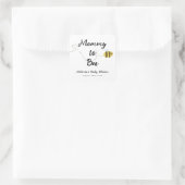 Mama om Schattig Genderneutraal Baby shower Favor Vierkante Sticker (Tas)