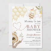 Mama om Schattige Bumble Bee Baby shower Kaart (Voorkant)