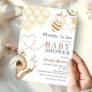 Mama om Schattige Bumble Bee Baby shower Kaart