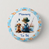 Mama om te zijn | Gevist Baby shower Ronde Button 5,7 Cm (Voorkant)