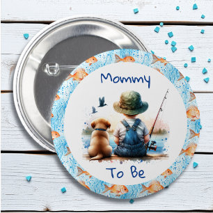 Mama om te zijn Gevist Baby shower Ronde Button 5,7 Cm