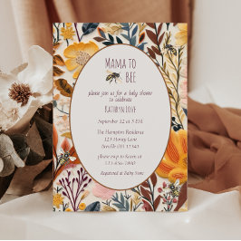 Mama om  wilde bloem baby shower kaart