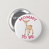 Mama om Woodland Animals Baby shower Button te zij (Voorkant /achterkant)