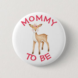 Mama om Woodland Animals Baby shower Button te zij