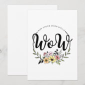 MAMA ondersteboven gespeld is WOW! Feestdagenkaart (Voorkant / Achterkant)