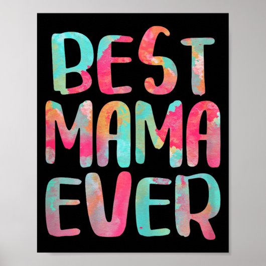 Mama ooit shirt vrouwen moederdag poster (Voorkant)