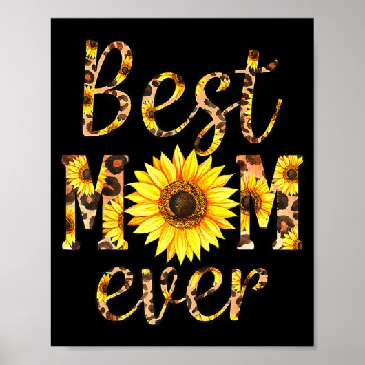 Mama ooit zonnebloem poster (Voorkant)