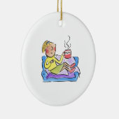 Mama op de bank keramisch ornament (Rechts)