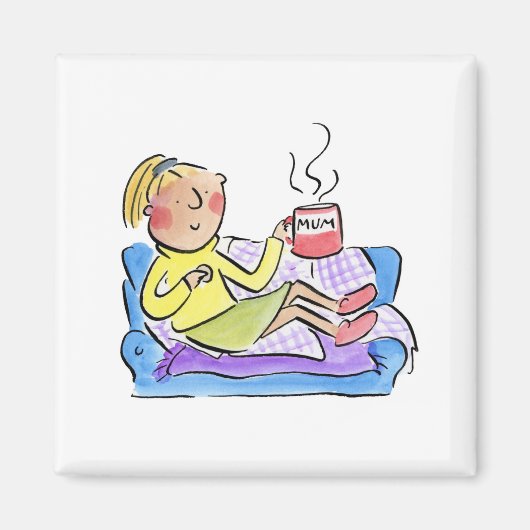 Mama op de bank magneet (Voorkant)