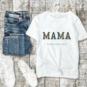Mama op maat jaar - trendy bloemen t-shirt