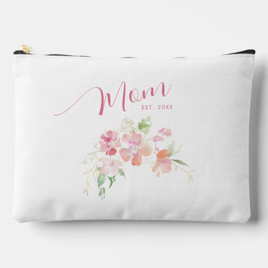 Mama Opgericht Blush Roze Bloemen Waterverf Etui (Voorkant)
