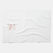 Mama Opgericht Blush Roze Bloemen Waterverf Theedoek (Horizontaal)