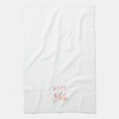 Mama Opgericht Blush Roze Bloemen Waterverf Theedoek (Verticaal)