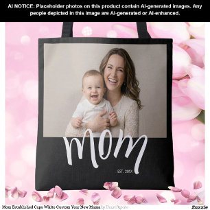 Mama Opgericht Deksel Wit Aangepast Jaar Nieuw Mam Tote Bag