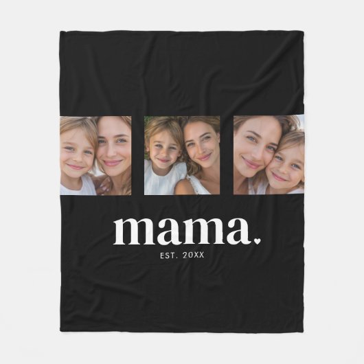 Mama Opgericht Foto Fleece Deken (Voorkant)