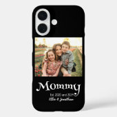 Mama Opgericht Foto Kinderen Naam Fun Tekst Case-Mate iPhone Case (Achterkant)