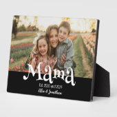 Mama Opgericht Foto Kinderen Naam Fun Tekst Fotoplaat (Zijkant)